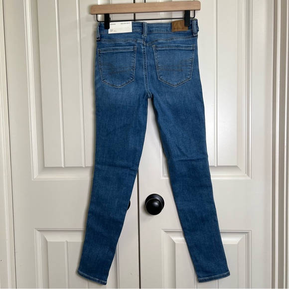 AE Next Level Low Rise Jegging in Brilliant Blue, Size 00 Short - Picture 4 of 9